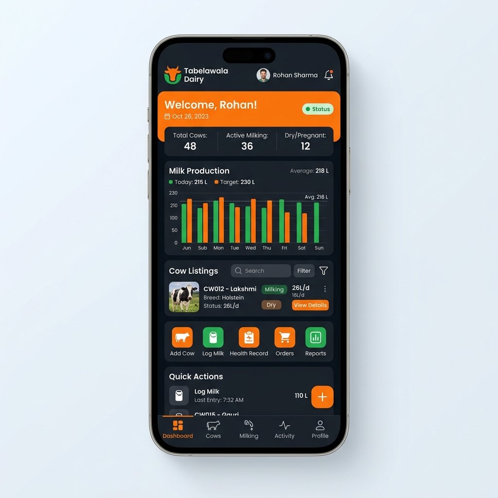 TabelaWala App Dashboard Interface